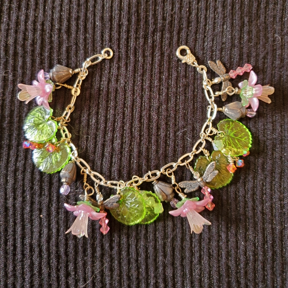 Hand Made Dragonfly Charm Bracelet
